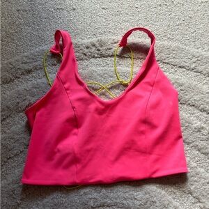fp movement neon open back workout top